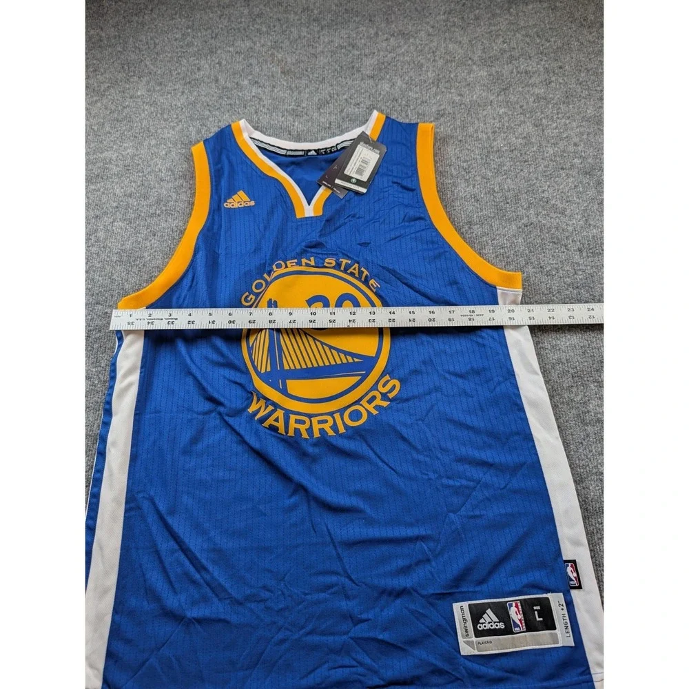 Stephen Curry Warriors Jersey Adidas Swingman Blue Yellow Size Large L NWT New